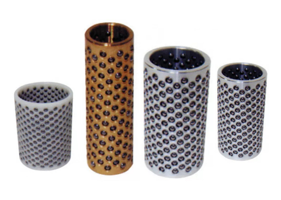 Criado de rodamiento de bolitas de aluminio de ALCRN, jaula de bola de cobre amarillo POM Nylonguide Bush plástico
